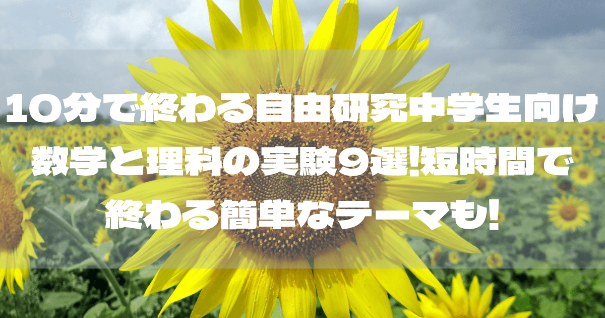 10分で終わる中学生向け数学と理科の実験9選!短時間で終わる簡単なテーマも!